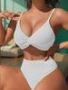 Women's Clothing New Sexy Solid Color Swimsuit Women's High Waist Backless Bikini_ecoleips.com