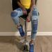 Wish New Street Style Trendy Slim-Fit Light-Colored Ripped Stretch Jeans For Women_ecoleips.com