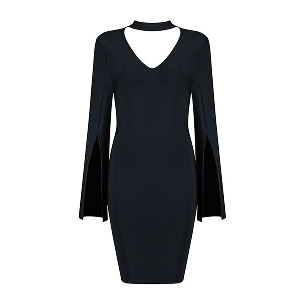 Women's Clothing Trumpet Sleeve Dress High End Business Dress Female Daily Wear Bandage Dress_ecoleips.com