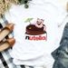 European And American Cross-border Foreign Trade Clothing, Peanut Butter Letter Print Round Neck Short-sleeve Women's_ecoleips.com