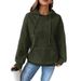 2026 Autumn/Winter European And American Women's Fashion New Waffle Round Neck Long Sleeve Sweatshirt Solid Color_ecoleips.com