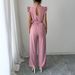 Diyun European And American Elegant Short-Sleeve T-Shirt Casual Long Pants Jumpsuit Women's Clothing 2025 Autumn/Winter_ecoleips.com