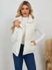 Women's Clothing Quilted Vest With Stand Collar Warm Padded Sleeveless Jacket For Winter, Lightweight Polyester Fill Zip Front Casual Office Wear_ecoleips.com