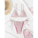 Women's Strappy Bikini Set – Sexy Solid Color Triangle Top & High-Cut Bottoms (Trendy Swimwear For Beach & Pool)_ecoleips.com