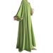 Verve Muslim Women's Clothing Simple Outfit Abaya Dress Robe MSL101_ecoleips.com