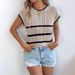 Real Shot Of 2026 Spring/summer Striped Cable Knit Casual Loose-fitting Sweater For Vacation. Independent Website_ecoleips.com