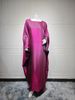 Women's Clothing New Summer Middle East Modest Muslim Fashion Bright Silk Satin Waist Abaya Dress_ecoleips.com