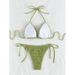 Women's Halter Neck Bikini Swimsuit Lace Up High Waist Two Piece Sexy Relaxed Everyday Wear Comfortable Feshion_ecoleips.com