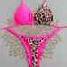 Women's Sexy Color Blocked Leopard Print Bikini Swimsuit European American Style Swimwear_ecoleips.com