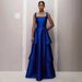 Elegant Blue A-Line Evening Dress for Women Slimming Party Gown for Birthday Banquet And Hosting_ecoleips.com