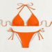 2025foreign Trade Solid Color Strap Halter Neck Hot Spring Bikini Three Point Beach Vacation Split Swimsuit Female_ecoleips.com