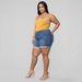 2025s Plus Size Fashion Stretch Denim Shorts For Women_ecoleips.com