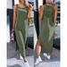 Women's Clothing New Fashion Slim Solid Color Back Lace Sleeveless Dress_ecoleips.com
