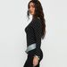 Voya Women's Versatile Spring And Summer Interior Black And White Polka Dot Top, Large Backless Long Sleeved Slim Fit T-shirt, Retro Layered Wear_ecoleips.com