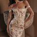 Floral Print Wrap Dress – Vintage-Inspired A-Line Sundress With Cinched Waist & Short Sleeves_ecoleips.com