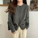 Women's Soft Cozy Short Cardigan Sweater Style Loose Long Sleeve Knitted Top For Autumn Winter_ecoleips.com