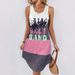Women's Clothing Summer Fashion Trend Leisure High Quality Round Neck Printed Holiday Vest Dress_ecoleips.com