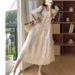 2025 Summer New Tea Break French White Lace With Feminine Temperament, Lazy Relaxed Feeling, Warm And Soft Style Dress_ecoleips.com