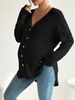 K Long Sleeved Maternity T-shirt With Button Up Front And Shoulder Down Sleeves For Pregnant Women_ecoleips.com