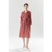 2025 Summer New Women's Temperament Commuter Belt Shirt Up Long Skirt, Elegant And Slim High Waist Dress_ecoleips.com