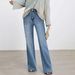 Women's High-Waisted Light Blue Wide-Leg Jeans – Vintage Relaxed Fit Denim Pants With Flowy Silhouette For Casual & Boho Style_ecoleips.com
