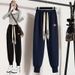Women's Clothing High Waisted Fleece Lined Unlined Autumn Winter Sweatpants Plus Size Casual Harem Pants For Women Sports Bottoms_ecoleips.com