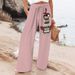 Aria Basics 2025 New Cross-Border Model: European And American Street Style Plus Size Casual Pants, Wide-Leg Sports_ecoleips.com
