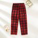 Spring Autumn Women 100% Cotton Sleep Bottoms Female Plus Size Home Pants High Quality Women Casual Plaid Nightwear Pants_ecoleips.com