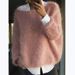 Women's Oversized Knit Sweater – Soft Acrylic Blend Crewneck Pullover (S-XXL, Ice Cream Pastels, Dropped Shoulder, Streetwear Essential)_ecoleips.com