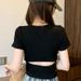 A Retro And Stylish Short-Sleeved T-Shirt With A Crop Top And A Hollowed-Out Back Design For Women In Summer_ecoleips.com