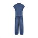 Fashionable Sleeveless Vest Top Wide Leg Denim Two Piece Set For Women New American Style_ecoleips.com