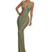 Women's Clothing Sequined Hip Wrapped Halter Neck Slim Banquet Evening Dress (3 Colors)_ecoleips.com