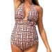 "Elegant Maternity One-Piece Swimsuit – Sexy V-Neck & Backless Halter Design, Comfortable & Stylish Swimwear For Expecting Moms"_ecoleips.com
