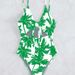 Women's One Piece Swimsuit Push Up Design Popular Cross Border Style Coconut Tree Digital Print New Export Best Selling_ecoleips.com
