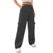 Women's Fashion Wide Leg Sweatpants Autumn/Winter Solid Color Side Pocket Versatile Straight Trousers_ecoleips.com