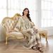 Muslim Women's Robe Elegant Temperament Printed Embroidered Dress Abayas_ecoleips.com