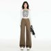American Retro Versatile Slimming High-waisted Loose Wide-leg Pants, Autumn Winter Straight Jeans Women, Available For_ecoleips.com