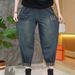 2025 Spring/Summer Fahion High-Waited Stretchy Plu-Size Jean G Women' New Trendy Elatic Wait Veratile Harem_ecoleips.com