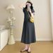 Maternity Clothing Summer Fashion New Dress Summer Trendy Mother Korean Version Simple Temperament Loose And Thin Age-reducing Skirt_ecoleips.com