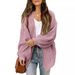 Women's Lantern Sleeves Coarse Needle Cardigans Fall And Winter New Knitted Sweaters Women's Coats Trend_ecoleips.com
