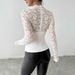European And American Cross-border 2026 Spring New Lace Splicing Long-sleeve Slim-fit Elegant Commuter Top With Back_ecoleips.com
