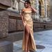 Women’s Clothing summer sexy fashion backless twisted slit dress satin long dress women_ecoleips.com