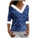 European American New V-Neck Pullover Women's Loose Fit Autumn Winter T-Shirt For And_ecoleips.com