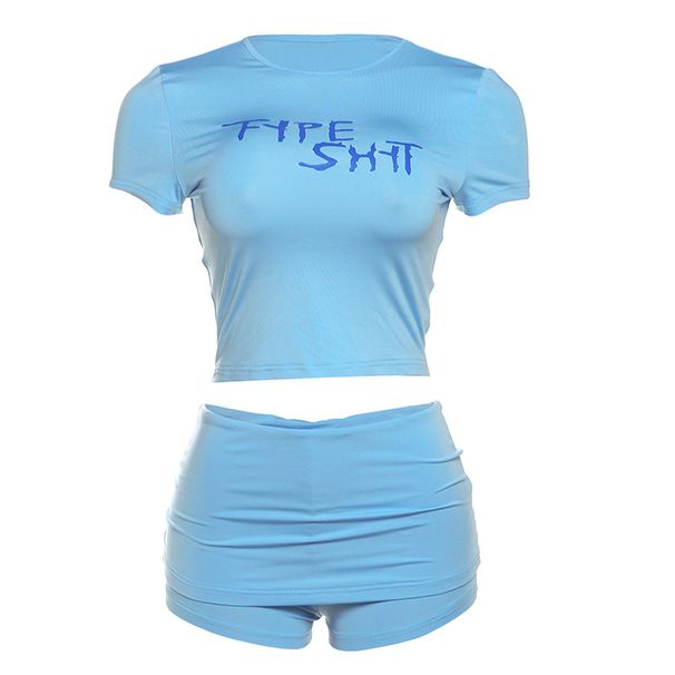 European And American Style 2026 Spring And Summer New Women's Clothing Fashionable And Sexy Navel Top Hip Shorts Two-piece Suit Women_ecoleips.com