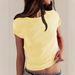 Bestseller Ribbed Slim-Fit Solid Color Top American Style Comfortable Casual Trendy Brand Round Neck Commuting_ecoleips.com