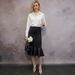 Elegant Mermaid Pencil Skirt - Stretchy Poly-Spandex Tailored Mid-Length Skirt With Side Zipper - Black Work-to-Cocktail Slim Fit Skirt For Women_ecoleips.com