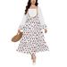 Plus Size Sparkle Strawberry Print Jumper Dress – Elegant Mock Two-Piece A-Line Long Dress With Square Neck, Long Sleeves (0XL-4XL)_ecoleips.com