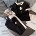 Women's Personalized Printed Clothing Set Short Sleeved Crew Neck Top And Loose Sweatpants 8002_ecoleips.com