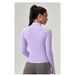 Women's Half-zip Yoga Suit Long Sleeve Stand-up Collar Sport Fitness Top Quick-dry Nude Feeling Running Tights_ecoleips.com