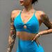 Women's Cationic Brushed Sports Bra Deep V Neck Backless Nude Fitness Yoga Top American Style Sexy Breathable Clothing_ecoleips.com